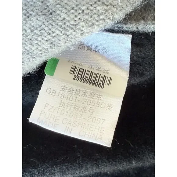 S - FREE 100% CASHMERE SWEATER Womens sz S GRAY Black Great Condition - Picture 5 of 8